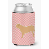 Caroline'S Treasures Dogue De Bordeaux Checkerboard Pink Can Or Bottle Hugger Bb3670Cc, Can Hugger, Multicolor