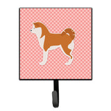 Caroline'S Treasures Akita Checkerboard Pink Leash Or Key Holder Bb3672Sh4, Small, Multicolor
