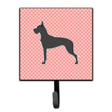 Caroline'S Treasures Dane Checkerboard Pink Leash Or Key Holder Bb3675Sh4, Small, Multicolor
