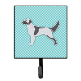 Caroline'S Treasures English Setter Checkerboard Blue Leash Or Key Holder Bb3681Sh4, Small, Multicolor
