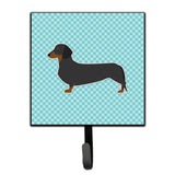 Caroline'S Treasures Dachshund Checkerboard Blue Leash Or Key Holder Bb3682Sh4, Small, Multicolor