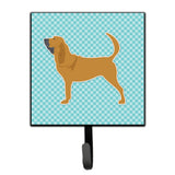 Caroline'S Treasures Bloodhound Checkerboard Blue Leash Or Key Holder Bb3684Sh4, Small, Multicolor
