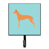 Caroline'S Treasures Pharaoh Hound Checkerboard Blue Leash Or Key Holder Bb3688Sh4, Small, Multicolor