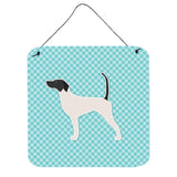 Caroline'S Treasures English Pointer Checkerboard Blue Wall Or Door Hanging Prints Bb3695Ds66, 6 X 6, Multicolor