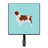Caroline'S Treasures Welsh Springer Spaniel Checkerboard Blue Leash Or Key Holder Bb3700Sh4, Small, Multicolor