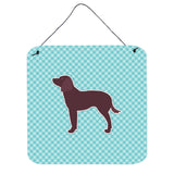 Caroline'S Treasures American Water Spaniel Checkerboard Blue Wall Or Door Hanging Prints Bb3701Ds66, 6 X 6, Multicolo