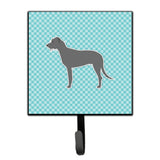 Caroline'S Treasures Irish Wolfhound Checkerboard Blue Leash Or Key Holder Bb3703Sh4, Small, Multicolor