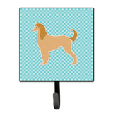 Caroline'S Treasures Afghan Hound Checkerboard Blue Leash Or Key Holder Bb3706Sh4, Small, Multicolor