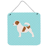 Caroline'S Treasures Jack Russell Terrier Checkerboard Blue Wall Or Door Hanging Prints Bb3707Ds66, 6 X 6, Multicolor,