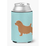 Caroline'S Treasures Norfolk Terrier Checkerboard Blue Can Or Bottle Hugger Bb3709Cc, Can Hugger, Multicolor