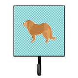 Caroline'S Treasures Caucasian Shepherd Dog Checkerboard Blue Leash Or Key Holder Bb3725Sh4, Small, Multicolor