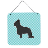 Caroline'S Treasures Briard Checkerboard Blue Wall Or Door Hanging Prints Bb3726Ds66, 6 X 6, Multicolor