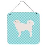 Caroline'S Treasures Polish Tatra Sheepdog Checkerboard Blue Wall Or Door Hanging Prints Bb3727Ds66, 6 X 6, Multicolor