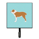 Caroline'S Treasures Central Asian Shepherd Dog Checkerboard Blue Leash Or Key Holder Bb3728Sh4, Small, Multicolor