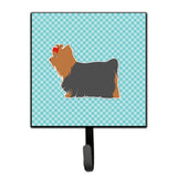 Caroline'S Treasures Yorkshire Terrier Yorkie Checkerboard Blue Leash Or Key Holder Bb3734Sh4, Small, Multicolor