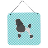 Caroline'S Treasures Poodle Checkerboard Blue Wall Or Door Hanging Prints Bb3739Ds66, 6 X 6, Multicolor