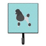 Caroline'S Treasures Poodle Checkerboard Blue Leash Or Key Holder Bb3739Sh4, Small, Multicolor