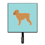 Caroline'S Treasures Brussels Griffon Checkerboard Blue Leash Or Key Holder Bb3740Sh4, Small, Multicolor
