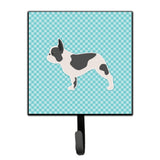 Caroline'S Treasures French Bulldog Checkerboard Blue Leash Or Key Holder Bb3741Sh4, Small, Multicolor