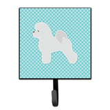 Caroline'S Treasures Bichon Frise Checkerboard Blue Leash Or Key Holder Bb3745Sh4, Small, Multicolor