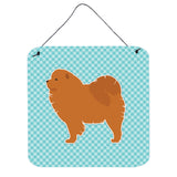 Caroline'S Treasures Chow Checkerboard Blue Wall Or Door Hanging Prints Bb3751Ds66, 6 X 6, Multicolor