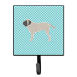 Caroline'S Treasures English Mastiff Checkerboard Blue Leash Or Key Holder Bb3756Sh4, Small, Multicolor