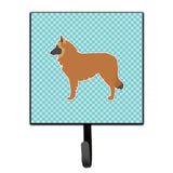 Caroline'S Treasures Belgian Shepherd Checkerboard Blue Leash Or Key Holder Bb3761Sh4, Small, Multicolor