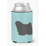 Caroline'S Treasures Puli Checkerboard Blue Can Or Bottle Hugger Bb3763Cc, Can Hugger, Multicolor