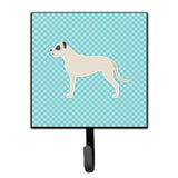 Caroline'S Treasures Dogo Argentino Checkerboard Blue Leash Or Key Holder Bb3767Sh4, Small, Multicolor