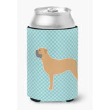 Caroline'S Treasures Bullmastiff Checkerboard Blue Can Or Bottle Hugger Bb3771Cc, Can Hugger, Multicolor