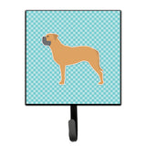 Caroline'S Treasures Bullmastiff Checkerboard Blue Leash Or Key Holder Bb3771Sh4, Small, Multicolor