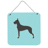 Caroline'S Treasures Dane Checkerboard Blue Wall Or Door Hanging Prints Bb3775Ds66, 6 X 6, Multicolor