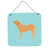 Caroline'S Treasures Fila Brasileiro Checkerboard Blue Wall Or Door Hanging Prints Bb3779Ds66, 6 X 6, Multicolor