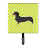 Caroline'S Treasures Dachshund Checkerboard Green Leash Or Key Holder Bb3782Sh4, Small, Multicolor