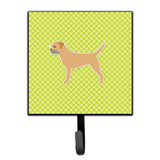 Caroline'S Treasures Border Terrier Checkerboard Green Leash Or Key Holder Bb3789Sh4, Small, Multicolor