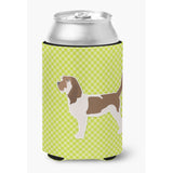 Caroline'S Treasures Grand Basset Griffon Vendeen Checkerboard Green Can Or Bottle Hugger Bb3790Cc, Can Hugger, Multicolor