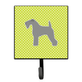 Caroline'S Treasures Kerry Blue Terrier Checkerboard Green Leash Or Key Holder Bb3792Sh4, Small, Multicolor