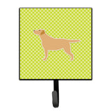 Caroline'S Treasures Yellow Labrador Retriever Checkerboard Green Leash Or Key Holder Bb3797Sh4, Small, Multicolor