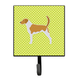 Caroline'S Treasures American Foxhound Checkerboard Green Leash Or Key Holder Bb3798Sh4, Small, Multicolor