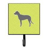 Caroline'S Treasures Irish Wolfhound Checkerboard Green Leash Or Key Holder Bb3803Sh4, Small, Multicolor