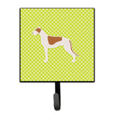 Caroline'S Treasures Greyhound Checkerboard Green Leash Or Key Holder Bb3805Sh4, Small, Multicolor
