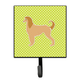 Caroline'S Treasures Afghan Hound Checkerboard Green Leash Or Key Holder Bb3806Sh4, Small, Multicolor