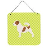 Caroline'S Treasures Jack Russell Terrier Checkerboard Green Wall Or Door Hanging Prints Bb3807Ds66, 6 X 6, Multicolor