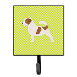 Caroline'S Treasures Jack Russell Terrier Checkerboard Green Leash Or Key Holder Bb3807Sh4, Small, Multicolor