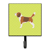 Caroline'S Treasures Beagle Checkerboard Green Leash Or Key Holder Bb3810Sh4, Small, Multicolor