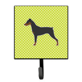 Caroline'S Treasures German Pinscher Checkerboard Green Leash Or Key Holder Bb3813Sh4, Small, Multicolor