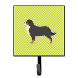 Caroline'S Treasures Bernese Mountain Dog Checkerboard Green Leash Or Key Holder Bb3819Sh4, Small, Multicolor