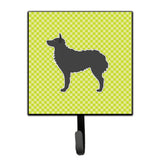 Caroline'S Treasures Croatian Sheepdog Checkerboard Green Leash Or Key Holder Bb3821Sh4, Small, Multicolor