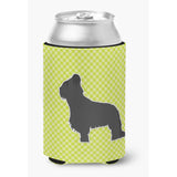 Caroline'S Treasures Briard Checkerboard Green Can Or Bottle Hugger Bb3826Cc, Can Hugger, Multicolor