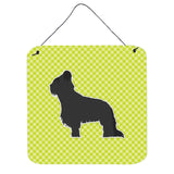 Caroline'S Treasures Briard Checkerboard Green Wall Or Door Hanging Prints Bb3826Ds66, 6 X 6, Multicolor